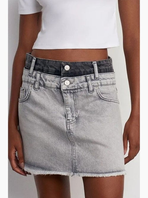 Dames minirok van denim met middelhoge taille dilvin - Kiabi