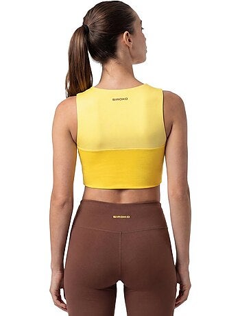 Dames mouwloze crop top trailrunning