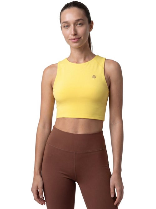 Dames mouwloze crop top trailrunning - Kiabi