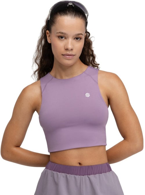 Dames mouwloze crop top trailrunning - Kiabi