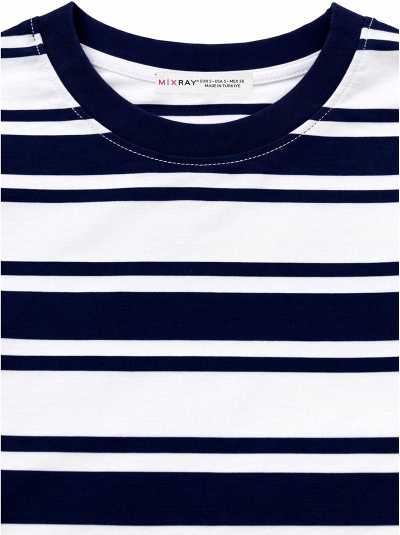 Dames mouwloze top mixray Wit Blauw - Kiabi