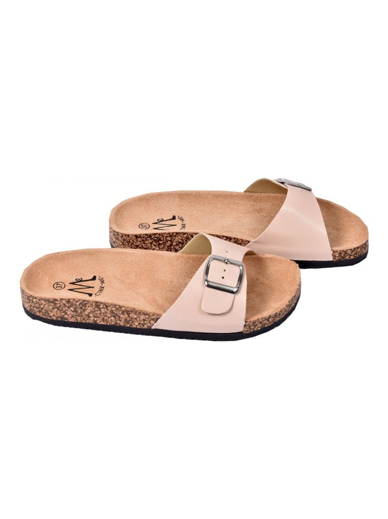 Dames Mule Sandaal PREMIUM Beige - Kiabi