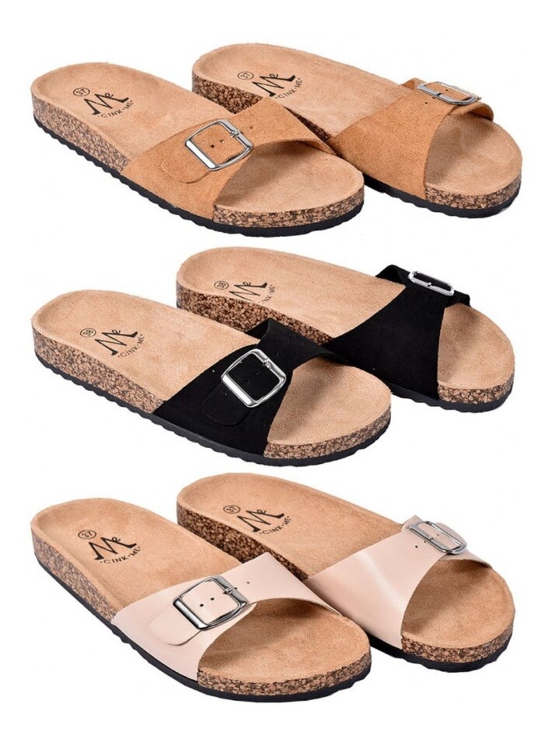 Dames Mule Sandaal PREMIUM Beige - Kiabi