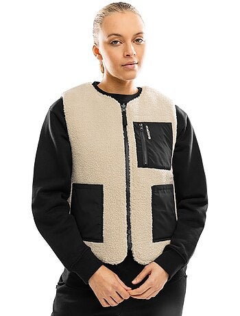 Dames omkeerbaar sherpa-gevoerd vest