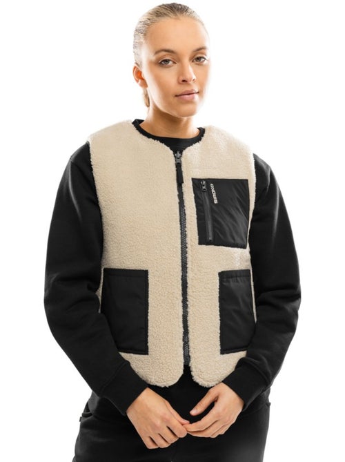 Dames omkeerbaar sherpa-gevoerd vest - Kiabi