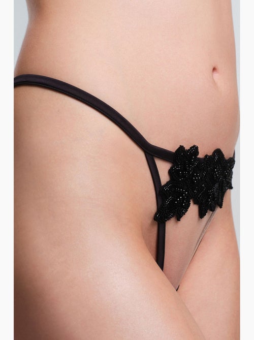 Dames onyx string slip penti - Kiabi