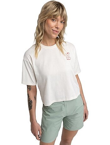 Dames oversized t-shirt met korte mouwen bikepacking