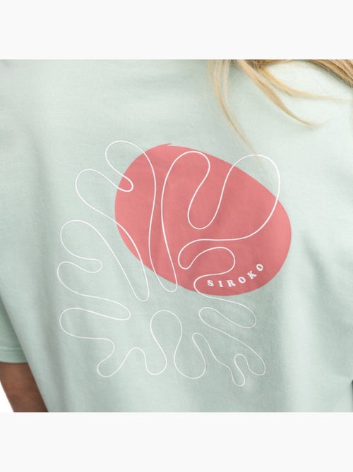 Dames oversized t-shirt met korte mouwen bikepacking - Kiabi