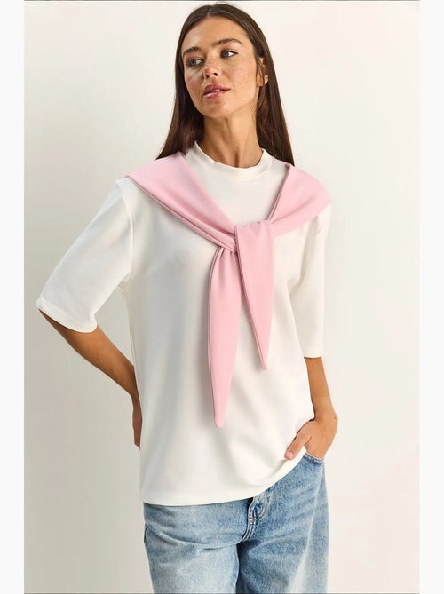Dames oversized t-shirt met ronde hals lucci - Kiabi