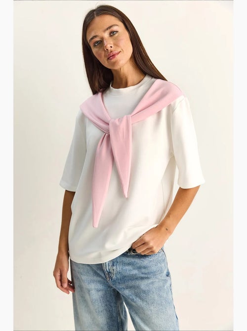 Dames oversized t-shirt met ronde hals lucci - Kiabi