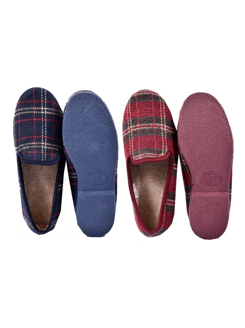 Dames pantoffel charentaise premium set van 2 Multicolor - Kiabi