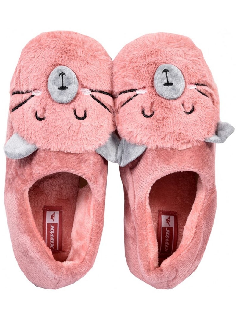Dames pantoffel chausson fantaisie Framboosroze - Kiabi