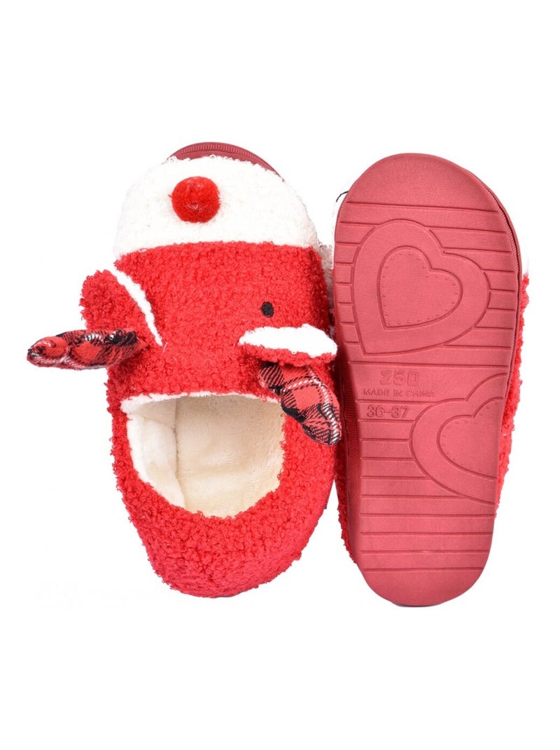 Dames pantoffel chausson fantaisie Rood - Kiabi