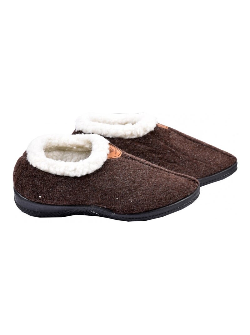 Dames pantoffel COCOONING Bruin - Kiabi