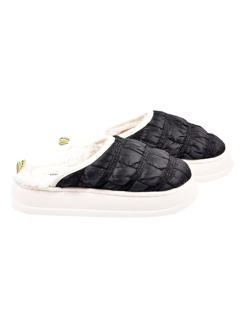 Dames pantoffel cocooning Zwart - Kiabi