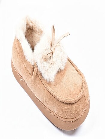 Dames pantoffels Charentaises fluweel MD10154