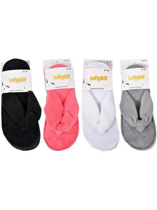Dames pantoffels infinitief comfort set van 4 - Kiabi Dames pantoffels infinitief comfort set van 4 - Kiabi