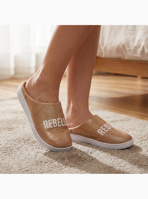 Dames Pantoffels Lurex Glitter - Kiabi Dames Pantoffels Lurex Glitter - Kiabi