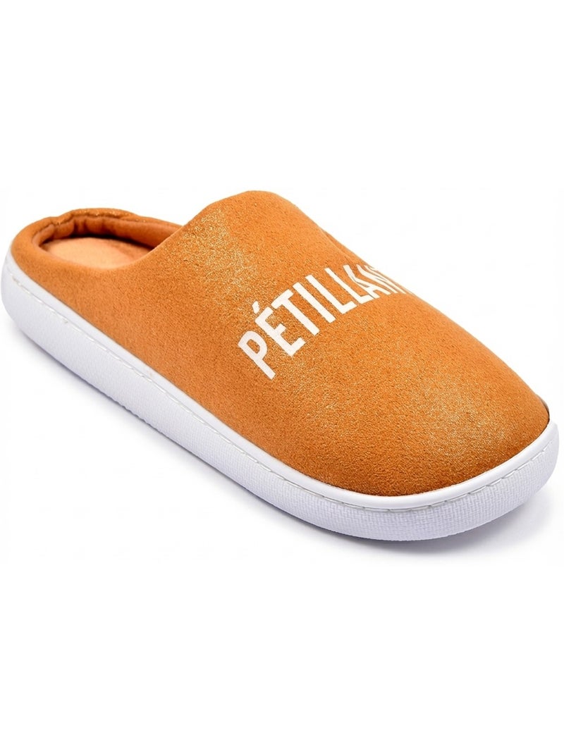 Dames Pantoffels Lurex Glitter Goudkleurig - Kiabi
