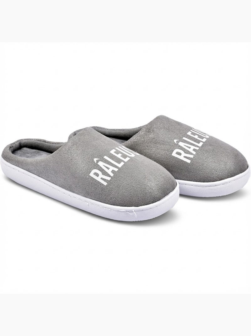 Dames Pantoffels Lurex Glitter Grijs - Kiabi