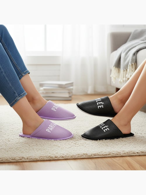 Dames pantoffels Lurex Glitter set van 2 paar - Kiabi Dames pantoffels Lurex Glitter set van 2 paar - Kiabi