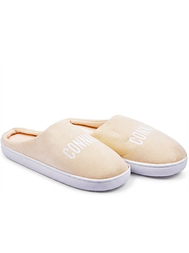 Dames Pantoffels Lurex Glitter Taupe - Kiabi