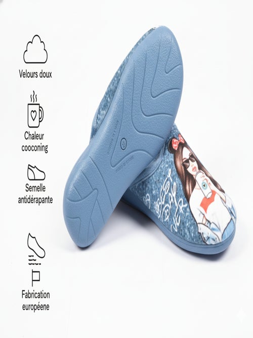 Dames pantoffels mules PHOTOPRINT - Kiabi Dames pantoffels mules PHOTOPRINT - Kiabi