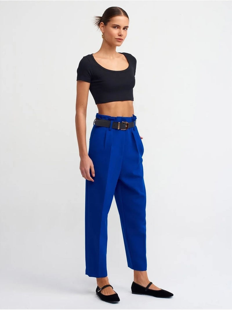 Dames ribgebreid cropped t-shirt dilvin Zwart - Kiabi
