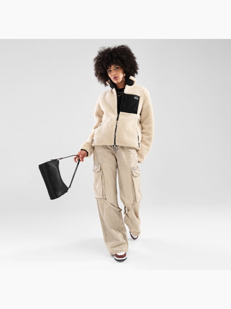 Dames sherpa jas Beige - Kiabi