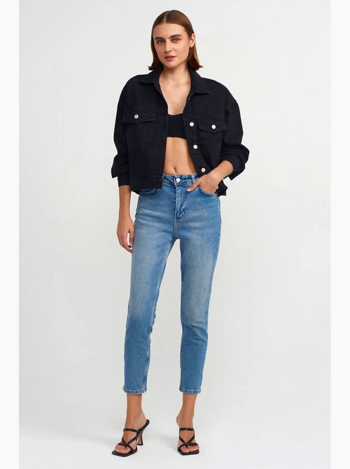 Dames slim straight jeans met hoge taille dilvin - Kiabi Dames slim straight jeans met hoge taille dilvin - Kiabi