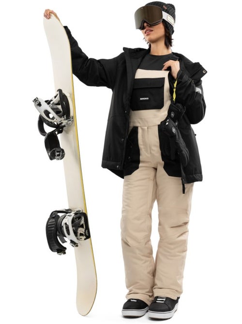 Dames snowboard broek met bretels - Kiabi