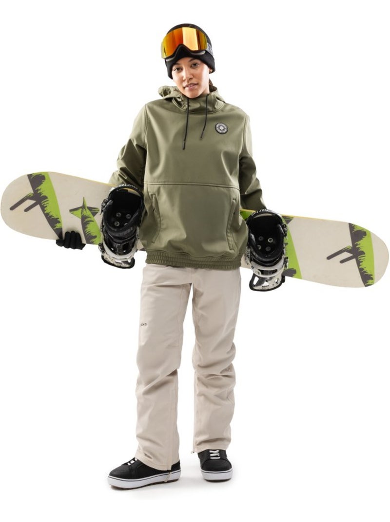 Dames snowboardjas Donkergroen - Kiabi