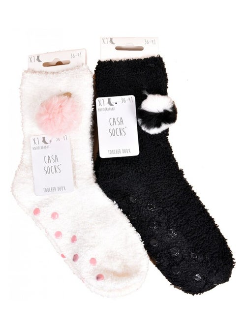 Dames sokken Casa Socks Zacht Gevoel - Set van 2 - Kiabi Dames sokken Casa Socks Zacht Gevoel - Set van 2 - Kiabi