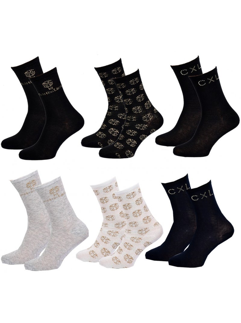 Dames sokken CXL By LACROIX Kwaliteit & Comfort - Set van 12 Goud/Goudkleurig - Kiabi