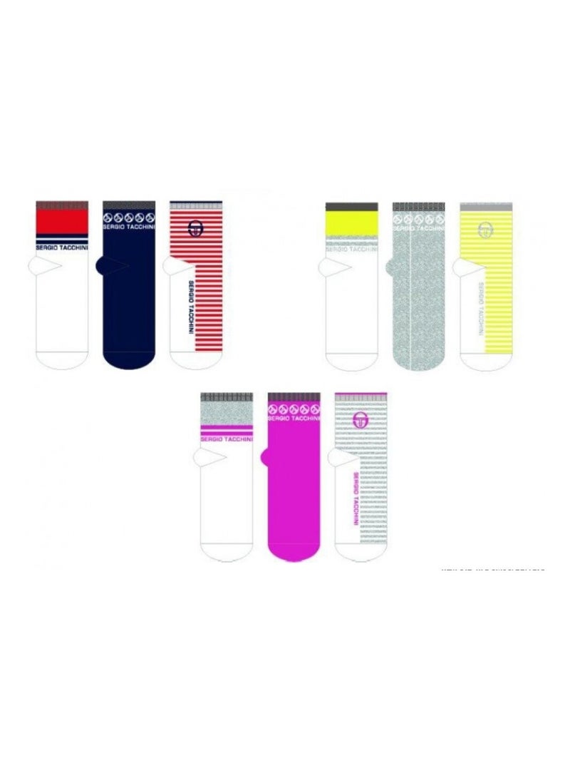 Dames sokken QUARTER SERGIO TACCHINI Set van 9 Multicolor - Kiabi