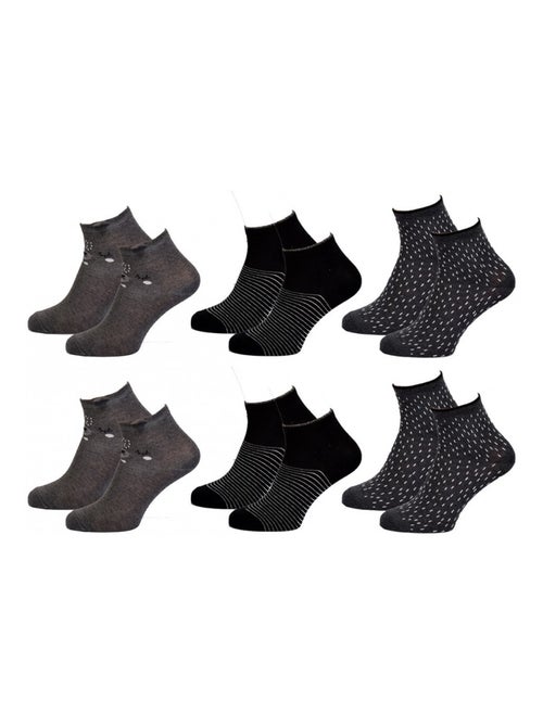 Dames sokken TWINDAY - Set van 6 - Kiabi Dames sokken TWINDAY - Set van 6 - Kiabi