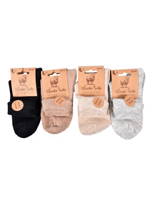 Dames sokken WINTER SOCKS - Set van 4 - Kiabi Dames sokken WINTER SOCKS - Set van 4 - Kiabi