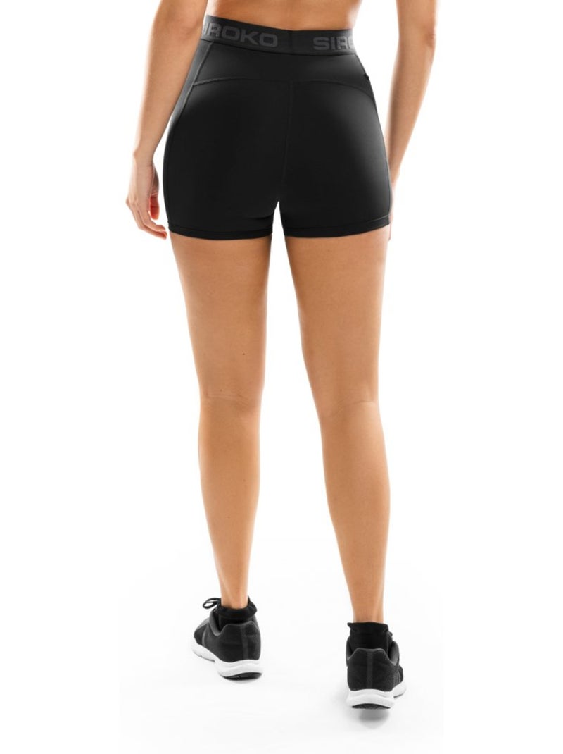 Dames sportieve booty short Zwart - Kiabi