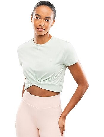 Dames sportshirt geknoopt detail