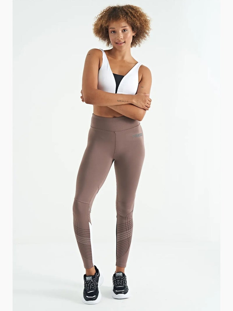 Dames sporttop met kleurvlakken en cropped model tommy Wit Zwart - Kiabi