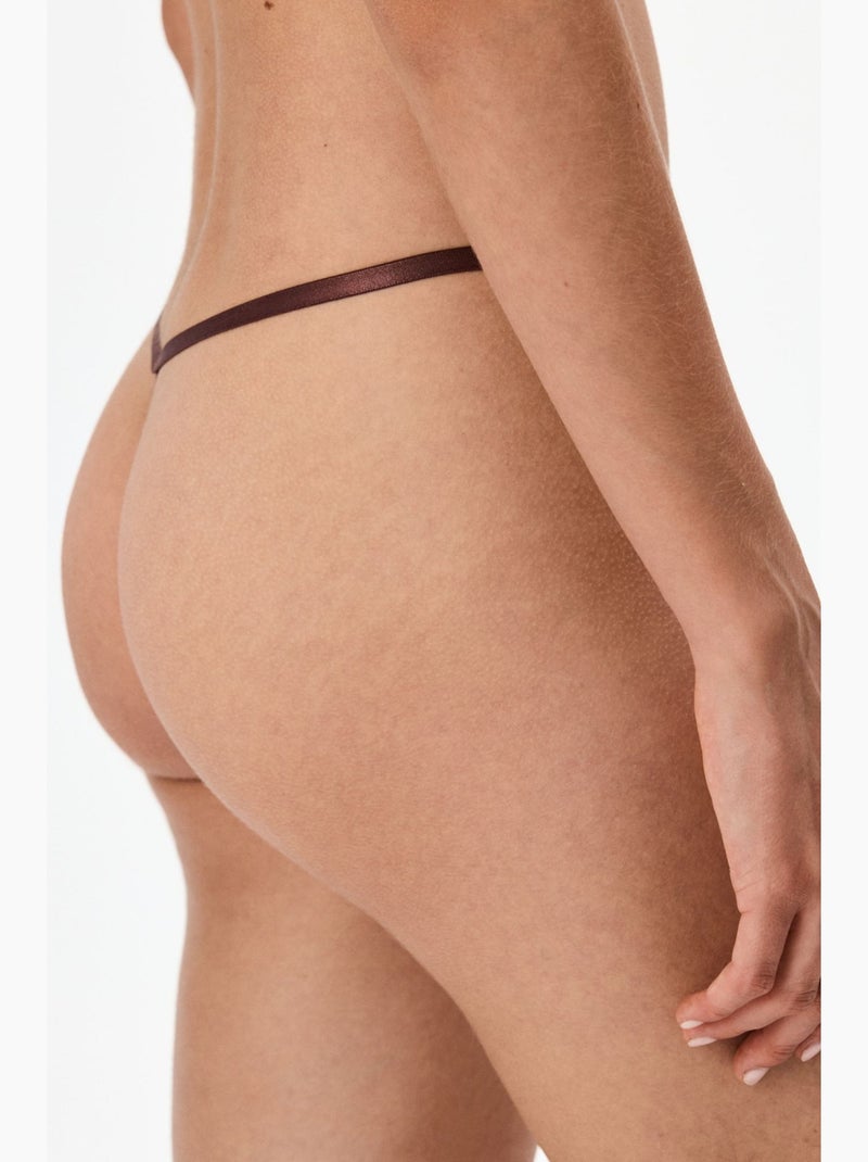 Dames strap string slip penti Bordeauxrood - Kiabi