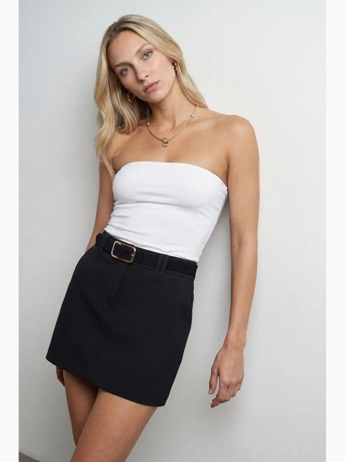Dames strapless crop bandeautop dilvin - Kiabi Dames strapless crop bandeautop dilvin - Kiabi