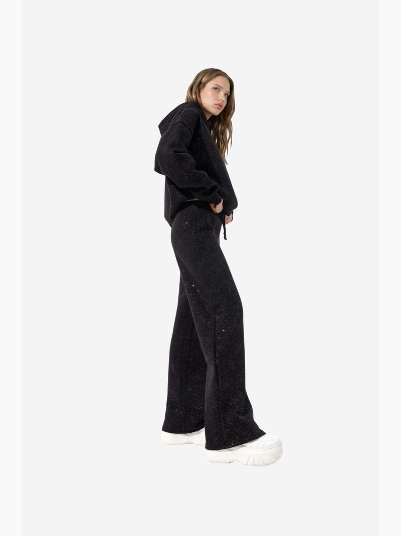 Dames sweatpants van katoen en elastaan busem Zwart - Kiabi