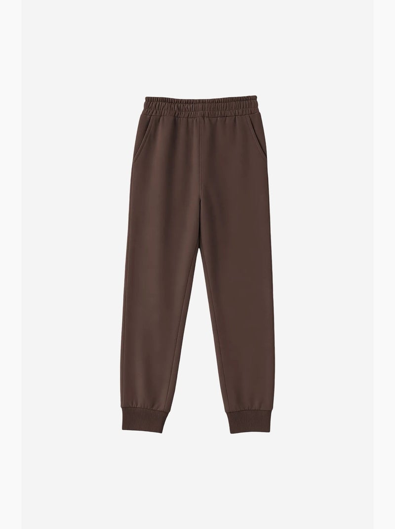 Dames sweatpants van katoenmix tommy Bruin - Kiabi