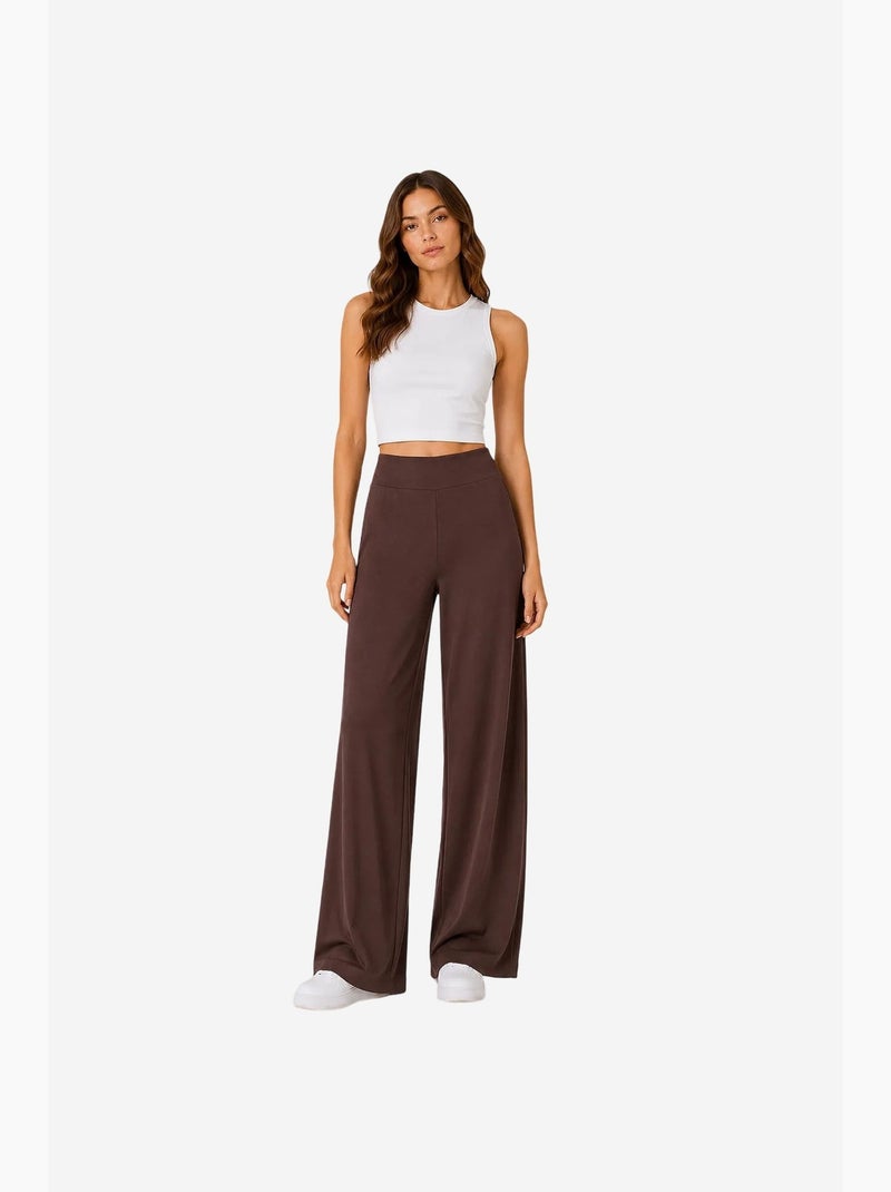 Dames sweatpants van viscosemix tommy Chocoladebruin - Kiabi