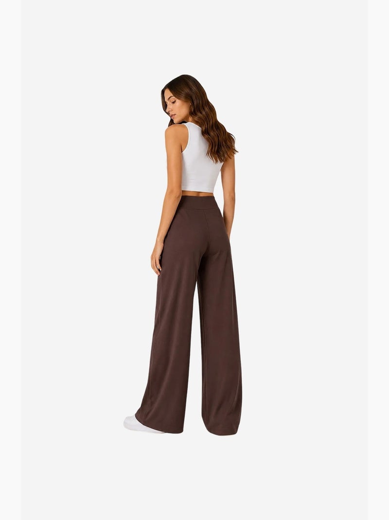 Dames sweatpants van viscosemix tommy Chocoladebruin - Kiabi