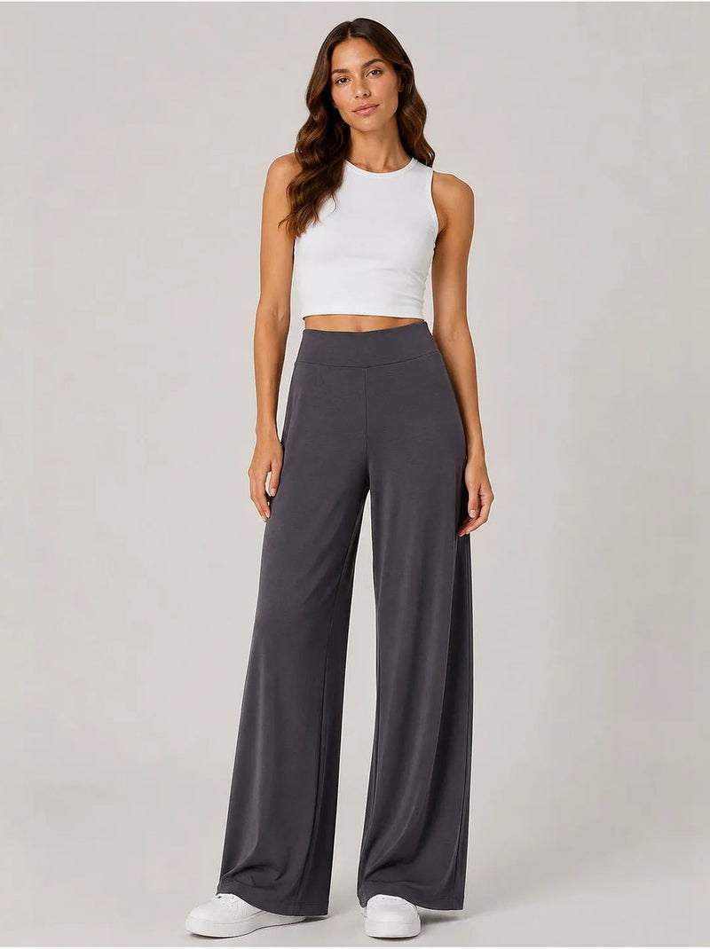 Dames sweatpants van viscosemix tommy Grijs Zwart - Kiabi