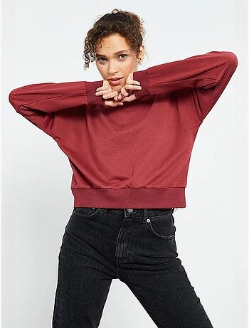 Dames sweatshirt met ronde hals, relaxed tommy