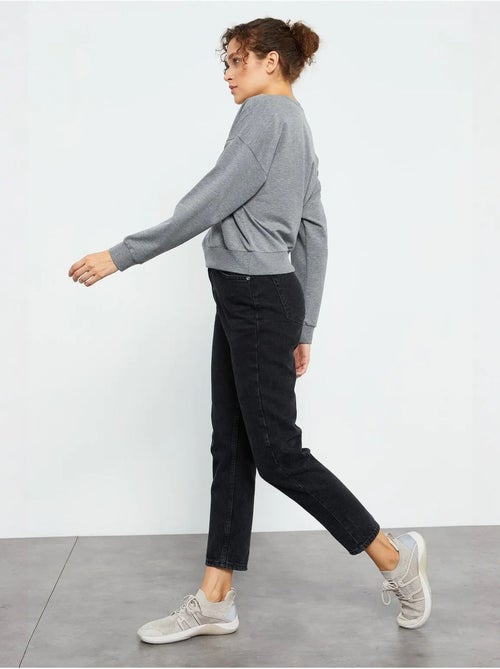 Dames sweatshirt met ronde hals, relaxed tommy - Kiabi