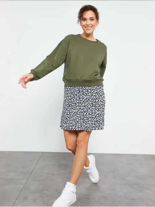Dames sweatshirt met ronde hals, relaxed tommy - Kiabi
